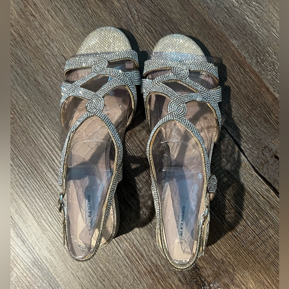 Alex Marie Silver and Gold Strappy Sandals